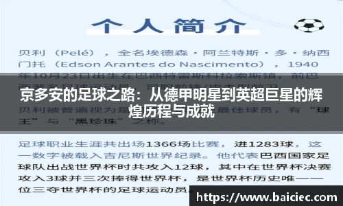 京多安的足球之路：从德甲明星到英超巨星的辉煌历程与成就